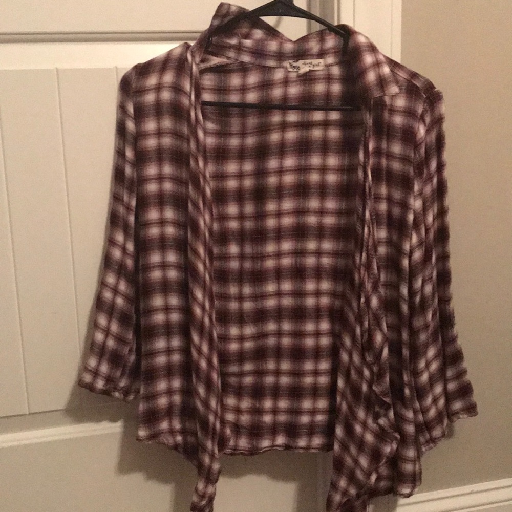 Cropped purple flannel